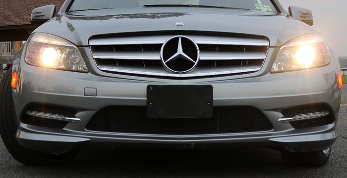 Custom Mercedes C Class  Sedan Front Bumper (2008 - 2013) - $590.00 (Part #MB-156-FB)